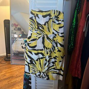 Express - strapless print dress- size 4
